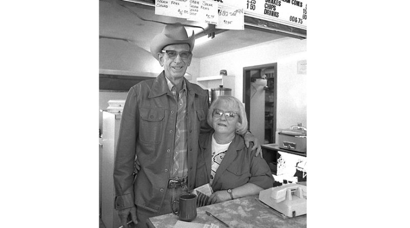 Fred Barker with Linda Stinson at the Dairy Bar in Mt. Vernon