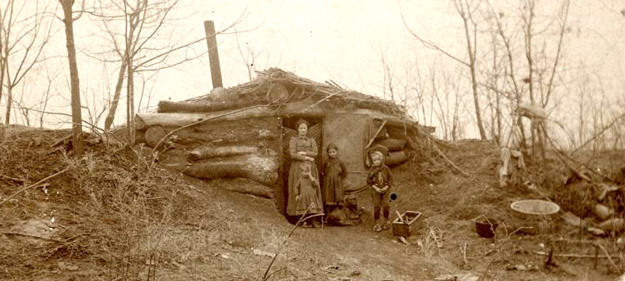 A modest home in Oklahoma in 1896 Called a dugout