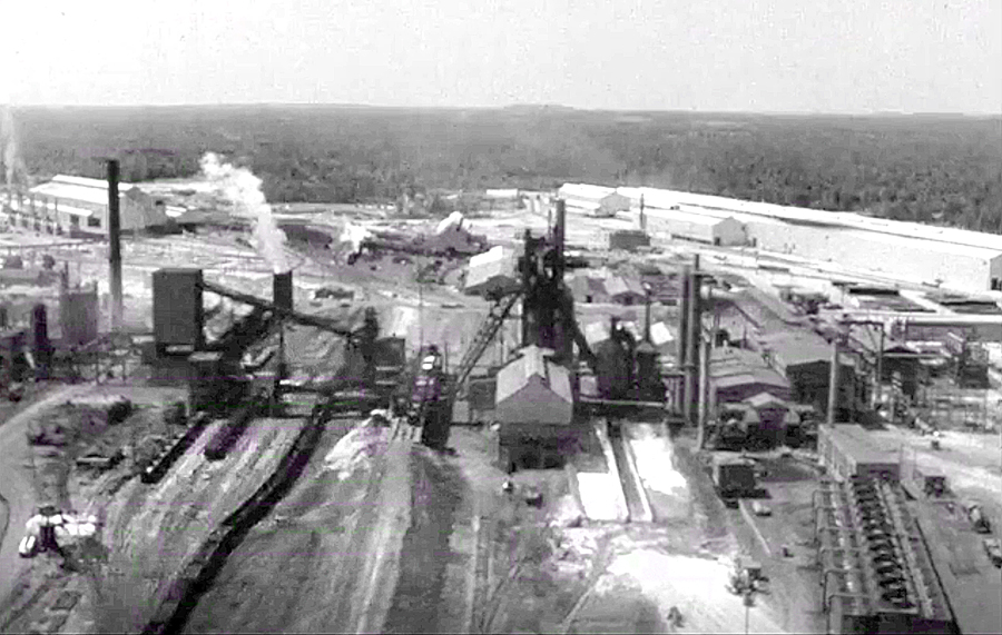 1954 aerial view of Lone Star Steel