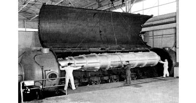 Test cell at secret Cold War military lab