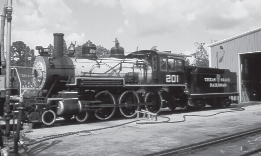 Engine 201 was built in 1901 and was a part of the Paris and Mt Pleasant Railroad