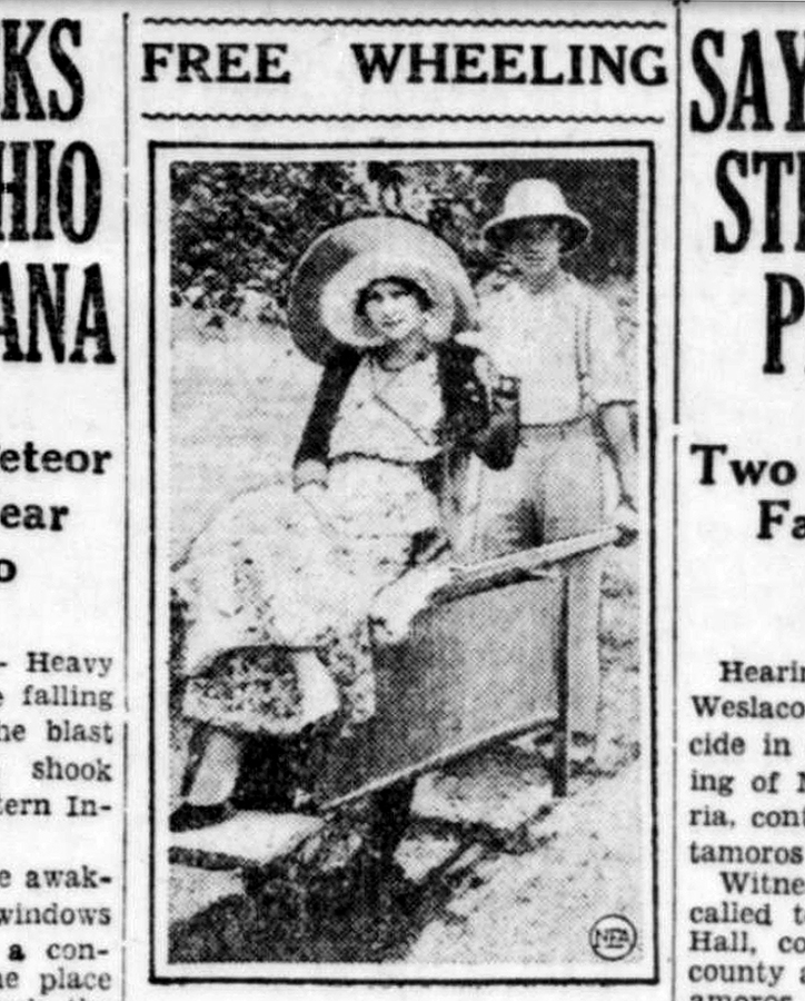 Walter Hofer and his sister, Margaret. News clip from Denton Record-Chronicle June 9, 1931.