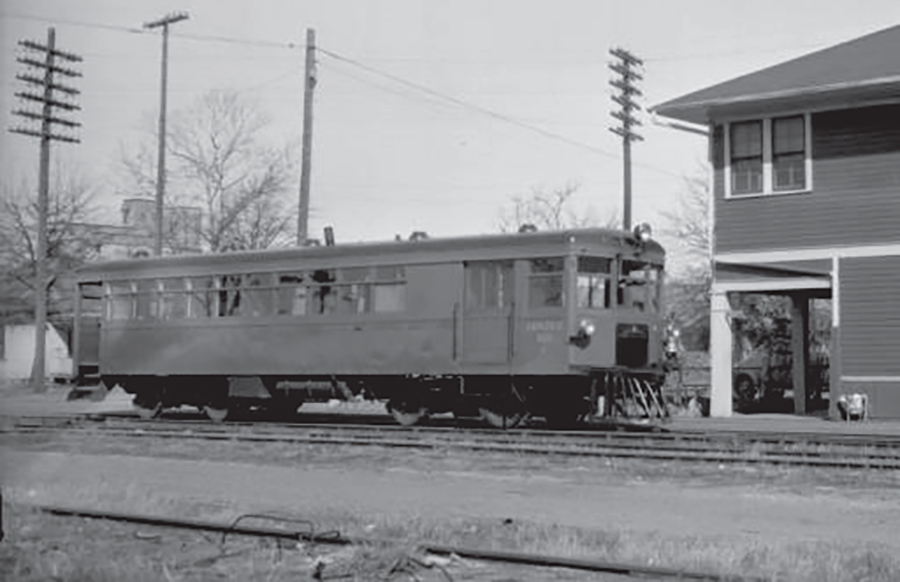 lonely passenger car sits outside the Paris Depot in 1946