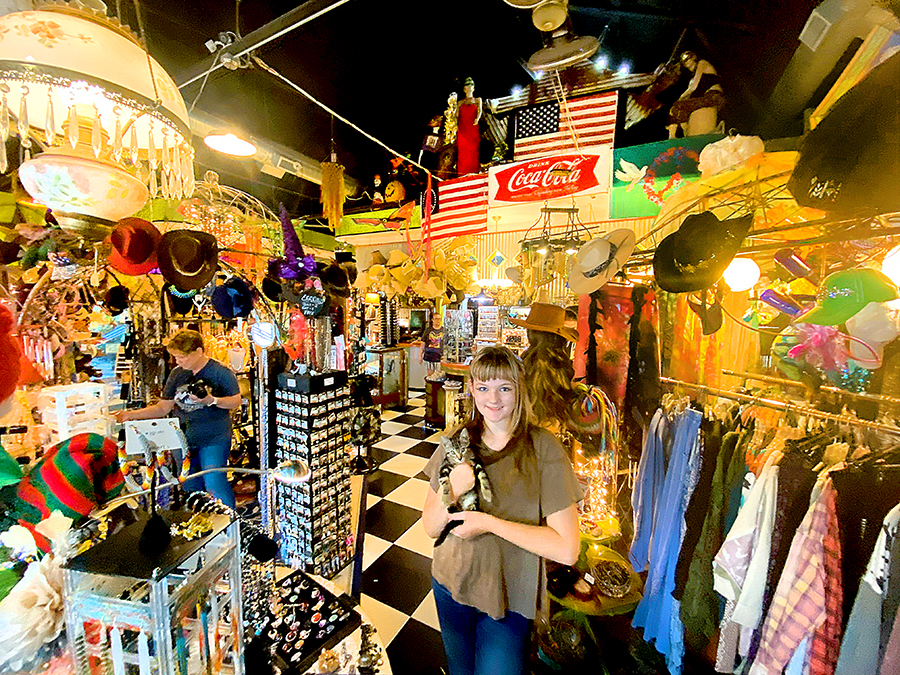 A Titus County Sugar Hill teen, Emberlyn Sutton explores another facet of culture at Jefferson’s Made in the Shade Boutique